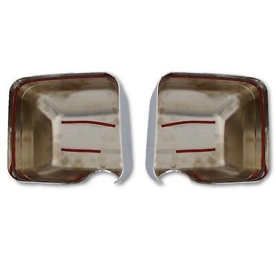 Chrome ABS Side Rear View Door Mirror Cover LH & RH Pair For 07-18 Jeep Wrangler