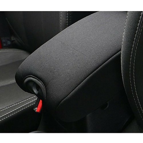 Black Neoprene Center Console Armrest Cover Protector For 07-17 Jeep Wrangler JK