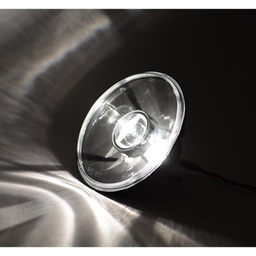 7" Black Projector Glass Lamp Light Halogen Headlight For 76-18 Jeep Wrangler