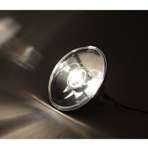 7" Black Projector Glass Lamp Light Halogen Headlight For 76-18 Jeep Wrangler