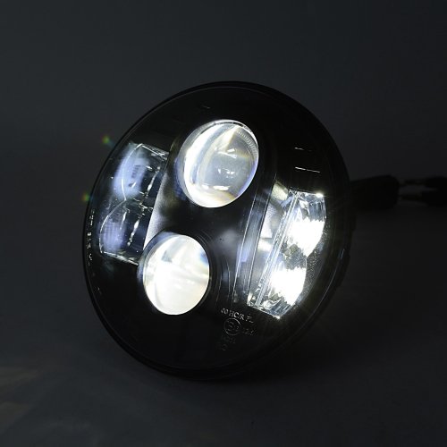 7" Black Projector 6000K White  LED Headlight Bulb Pair For 97-18 Jeep Wrangler