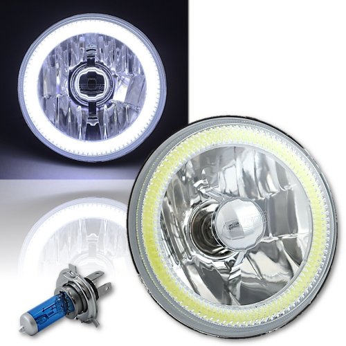 5-3/4 Motorcycle White COB SMD LED Halo Halogen H4 Light Bulb Headlight Headlamp