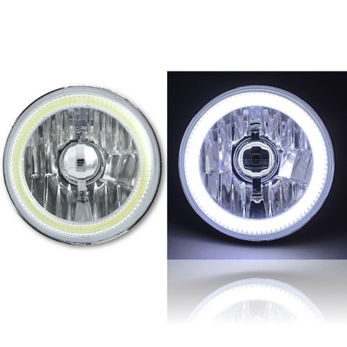 5-3/4 Motorcycle White COB SMD LED Halo Halogen Light Bulb Headlight For: Harley