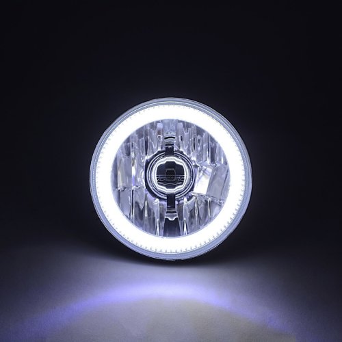 5-3/4 Motorcycle White COB SMD LED Halo Halogen Light Bulb Headlight For: Harley