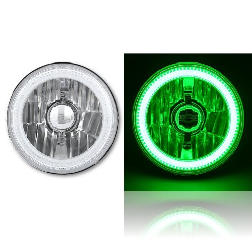 5-3/4 Motorcycle Green COB SMD LED Halo Halogen Light Bulb Headlight For: Harley