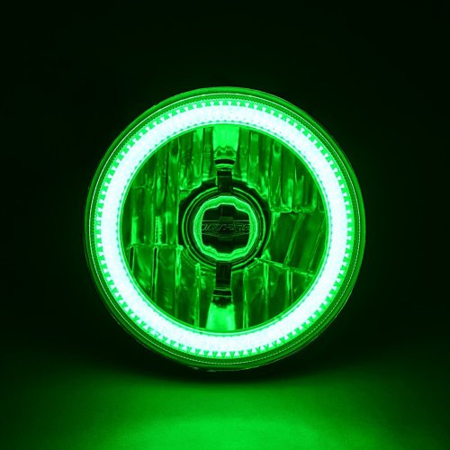 5-3/4 Motorcycle Green COB SMD LED Halo Halogen Light Bulb Headlight For: Harley