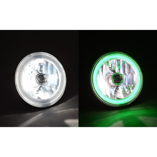 5-3/4 Motorcycle Green COB SMD LED Halo Halogen H4 Light Bulb Headlight Headlamp