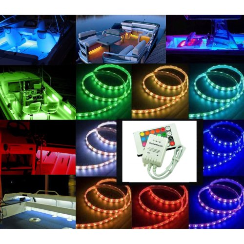 12V LED RGB Color Changing Marine Party Ski Boat Boating Yacht Light Bulb Strip