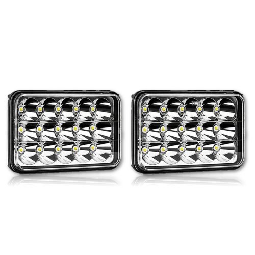 4X6" DOT LED Light Bulbs Crystal Clear Sealed Beam Headlamp Headlight Pair