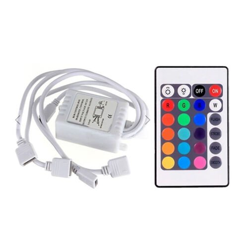 H4 9003 27 SMD RGB Multi-Color Changing Shift Led Fog DRL Light Bulb IR Pair 4X6