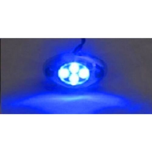 2Pc Blue LED Chrome Modules Motorcycle Chopper Frame Neon Glow Lights Pods Kit