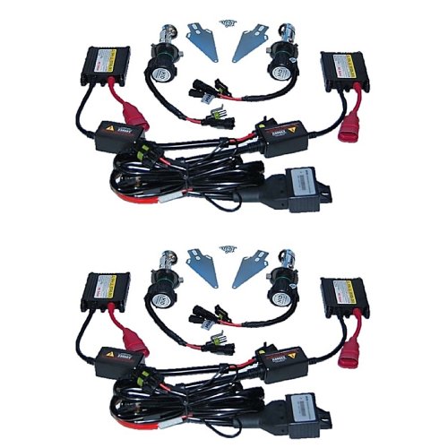 12000K 12k Purple Hi/Low H4 HID Light Bulbs Bi-Xenon Ballast 35w Headlight Set