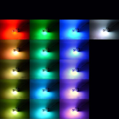 H7 27 SMD RGB Multi-Color Changing Shift Led Fog Light Bulb Nc & Splitter Pair