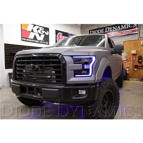 15-17 Ford F-150 RGBW LED Color Changing Headlight Accent Bars w/ Bluetooth Set