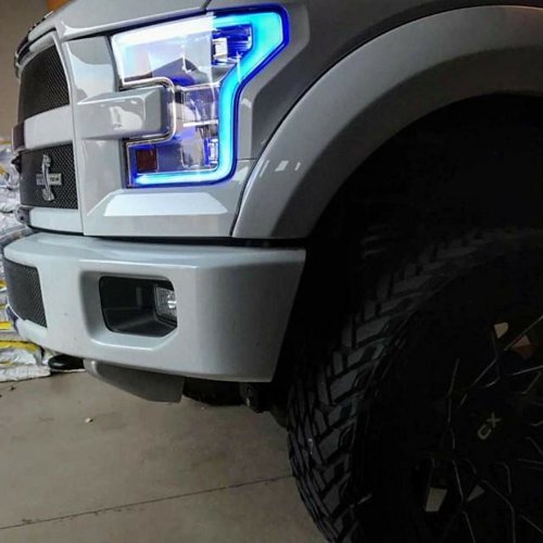 15-17 Ford F-150 RGBW LED Color Changing Headlight Accent Bars w/ Bluetooth Set