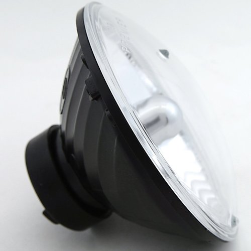 7" H6024/6014 Crystal Glass/Metal Headlight Halogen H4 Clear Light Bulb Headlamp