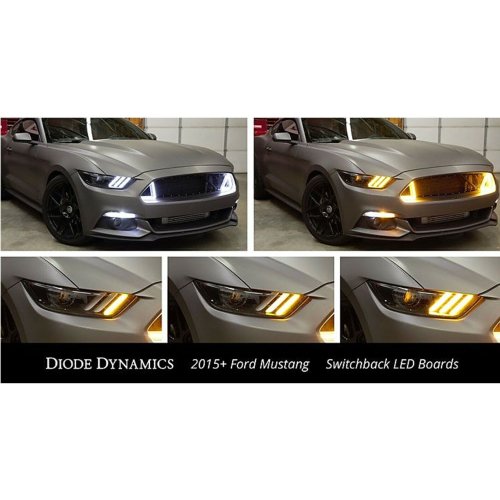 15-16-17 Ford Mustang LED Switchback DRL Headlight Accent Board USDM Kit
