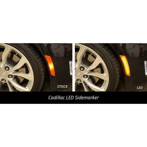 14-18 Cadillac ATS/CTS Front Fender LED Clear Side Marker Set Diode Dynamics