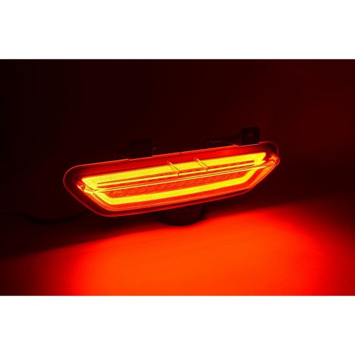 Rear Red LED DRL Backup 4th Brake Light Smoked Lens For 2015 - 2017 Ford Mustang