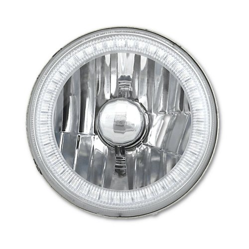 5-3/4 SMD Amber LED Halo Halogen Bulb Headlight Angel Eye Crystal Clear Set of 4