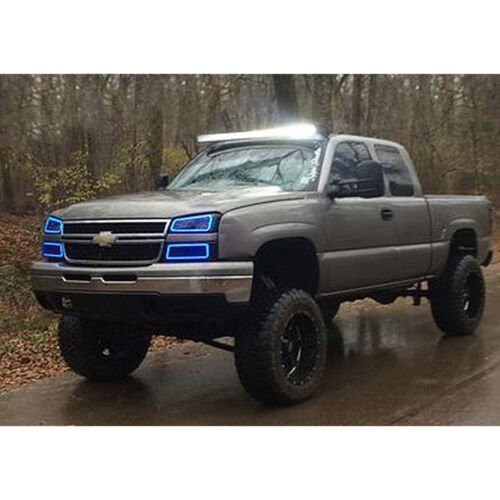 03-06 Chevy Silverado Multi-Color Changing LED RGB Lower Headlight Halo Ring Set