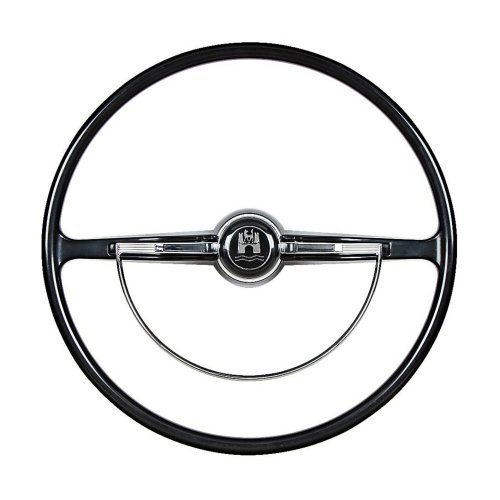 15-3/4" 62-71 Volkswagen Beetle Karman Ghia Type 3 Black Chrome Steering Wheel