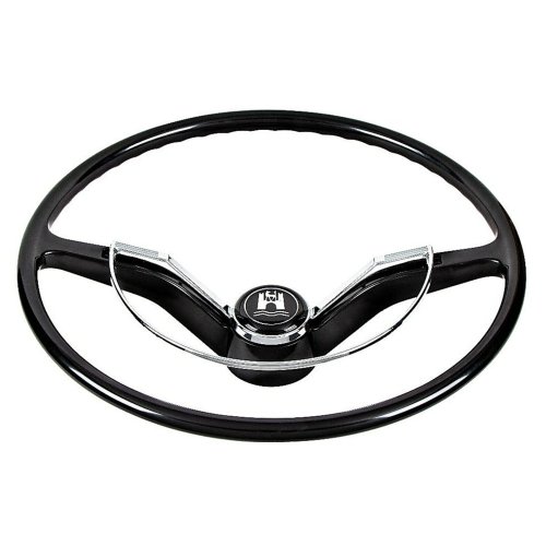 15-3/4" 62-71 Volkswagen Beetle Karman Ghia Type 3 Black Chrome Steering Wheel