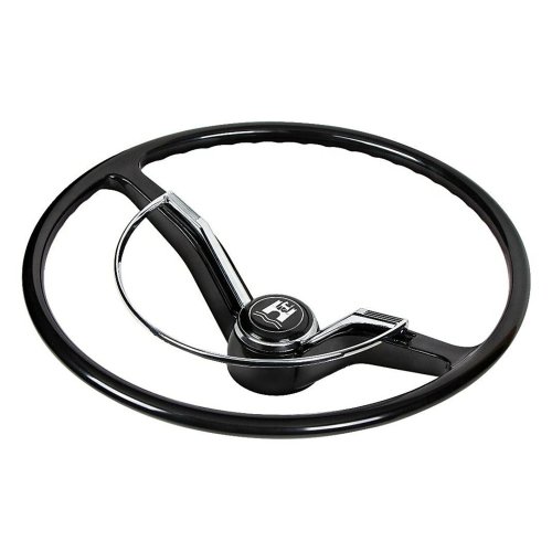 15-3/4" 62-71 Volkswagen Beetle Karman Ghia Type 3 Black Chrome Steering Wheel