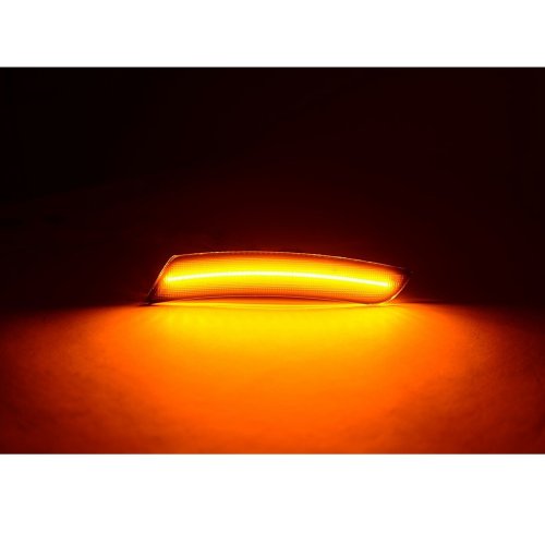 Red Amber LED Side Marker Smoked Light Lens Set Fits: 16-17-18-19 Chevy Camaro