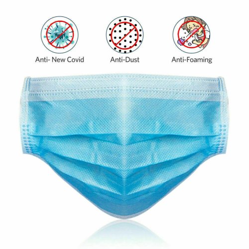 100pcs 3-Ply Layers Face Medical Disposable Mask Mouth Cover Shield Protection