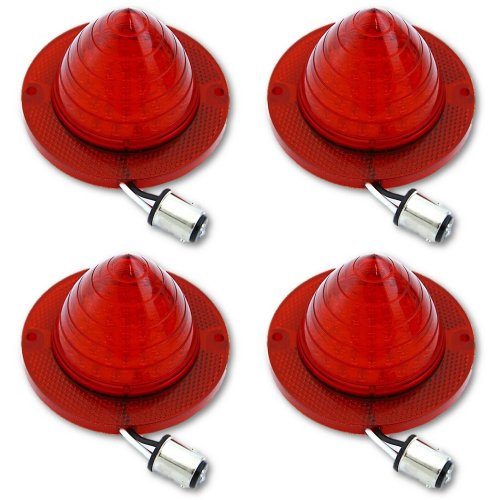 60 61 Chevy Impala Bel Air Nomad LED Red Tail Light Lamp Lens Set of 4 1960 1961