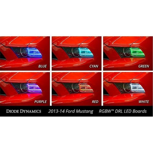 RGBW LED Multi-Color Changing Headlight Accent DRL Set for 2013-14 Ford Mustang