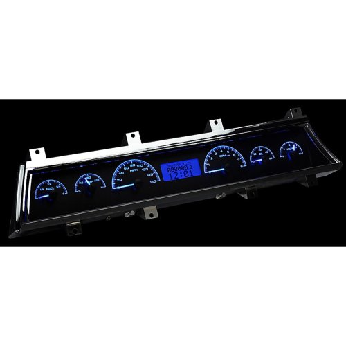 Dakota Digital 66-67 Chevelle El Camino Analog Gauges Black Blue VHX-66C-CVL-K-B