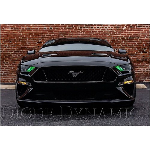 RGBWA LED Color Changing Headlight DRL & Controller for 18-21 EU Ford Mustang