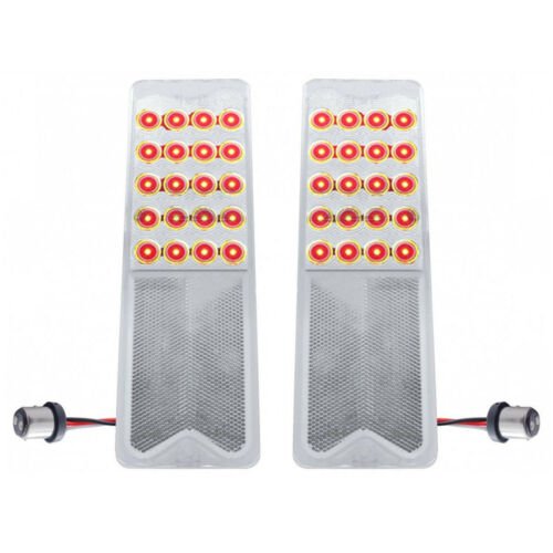 69-70 Chevy GMC Truck LED Clear Tail Marker Park Lamp Lenses & Brake Module Set