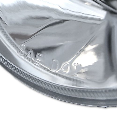 5-3/4" Diamond Crystal Clear Glass Headlight 6k LED H4 Light Bulb Headlamp Pair