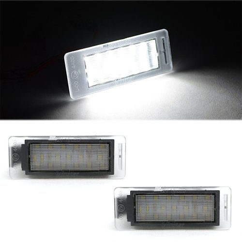 White LED Light Rear License Plate Frame Bulbs Pair Fits: 2010-2014 Cadillac