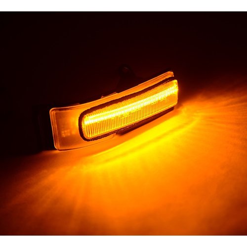 Smoked Amber Sequential LED Light Side Mirror Lens Turn Signal For 15-20 F-150