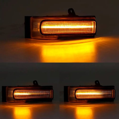 Smoked Amber Sequential LED Light Side Mirror Lens Turn Signal For 15-20 F-150