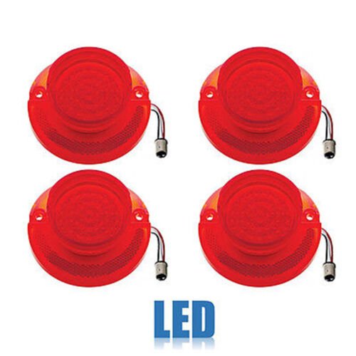 64 Chevy Impala LED Rear Red Tail & White Back Up Light Lens & Gasket Set of 6