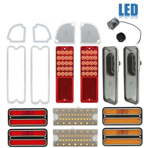 69-70 Chevy & GMC Truck LED SEQUENTIAL Tail Side Marker Park Light Lenses Set