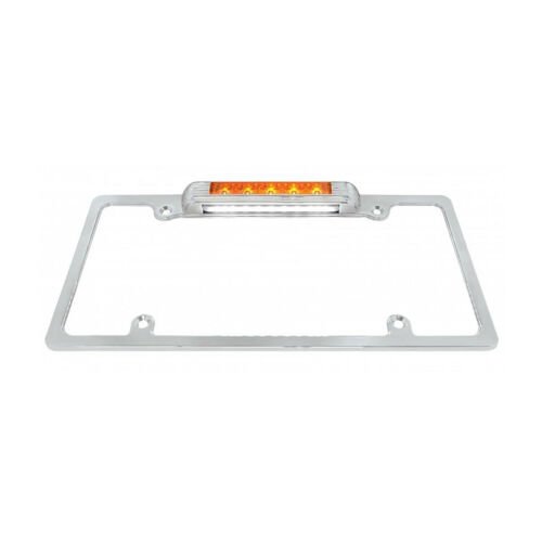 Chrome Plate Frame w/Amb LED Third Brake Lamp & White LED License Light