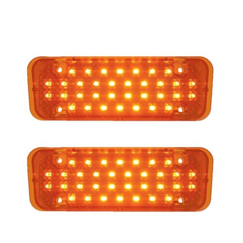 71-72 Chevy & GMC Truck LED SEQUENTIAL Tail Park License Amber Light Lenses Set