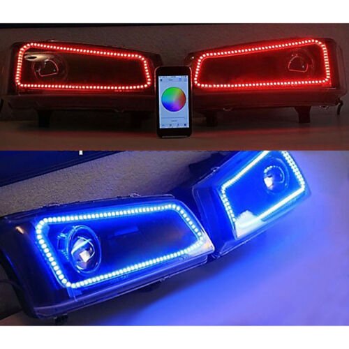 03-06 Chevy Silverado Color Changing RGBW LED Headlight Halo Ring BLUETOOTH Set