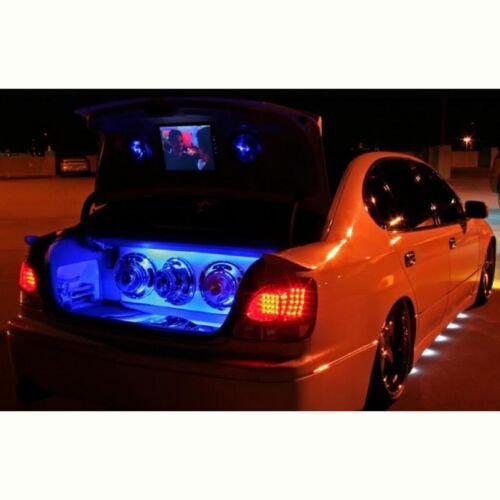 6Ft 12V RGB LED Car Interior Under Dash Trunk Stereo Sub Box Truck Bed Light 2M