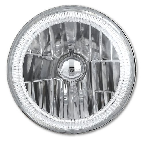 7" H6024/6014 Halogen Blue COB LED Halo Ring H4 Light Bulb Angel Eye Headlight