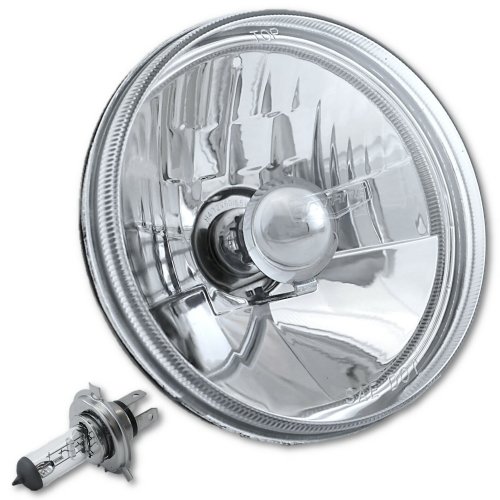 5-3/4" 6V Motorcycle Halogen Headlight Headlamp Crystal Clear Bulb 35/35W 6 Volt