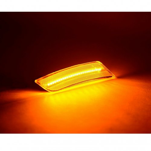 Amber LED Smoked Black Side Marker Lens Pair For 13-14 Cadillac ATS / 17-19 XT5