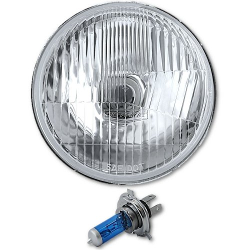 5-3/4" Motorcycle 6V Headlight Halogen H4 Super White Light Bulb 6-Volt 35/35W