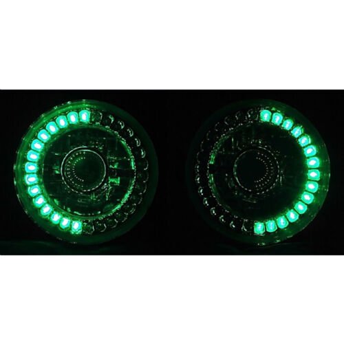 5-3/4" H5006 H5001 Green LED Angel Eye Halo Turn Signal Bulb Projector Headlight